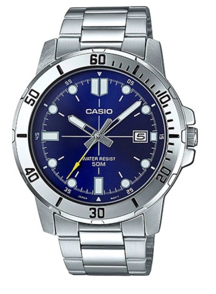 كاسيو ساعة CASIO من نوع "جيان فو شوي قي" بحزام فولاذي للأعمال، ونظام تشغيل كوارتز، ساعة CASIO - Image 1