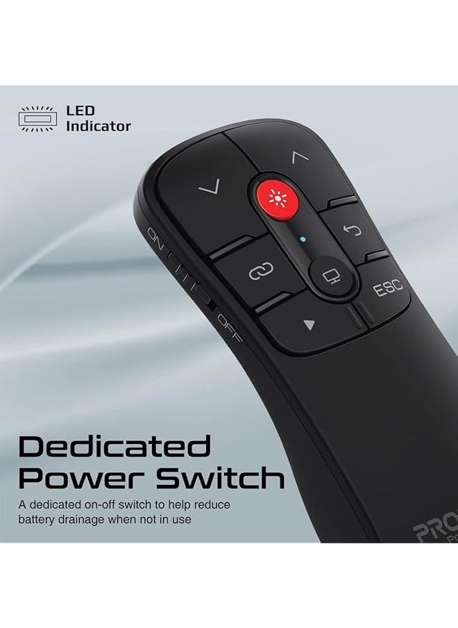 PROMATE - Wireless Presenter Compact 2 In 1 Type C And Usb Ppt Presenter Laptop Clicker With 50M Range Laser Pointer 2.4Ghz Rf Transmission 10M Range And Functional Buttons For Macbook Pro Propointer - Image 1