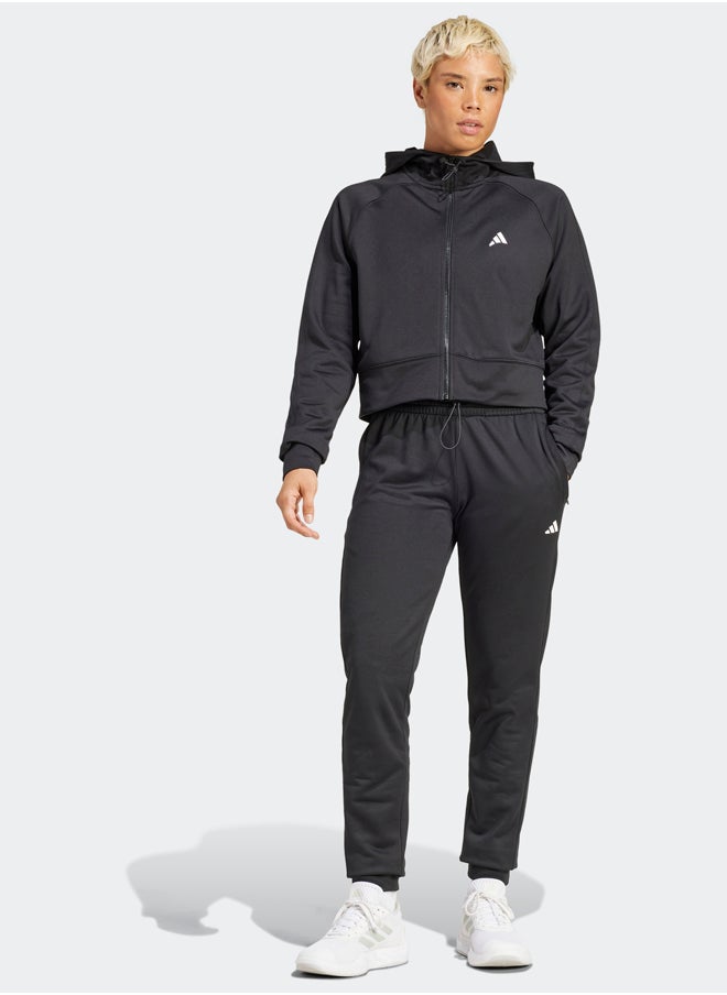 Adidas - Aeroready Game And Go Full-Zip Hooded Fleece Jacket - Image 1