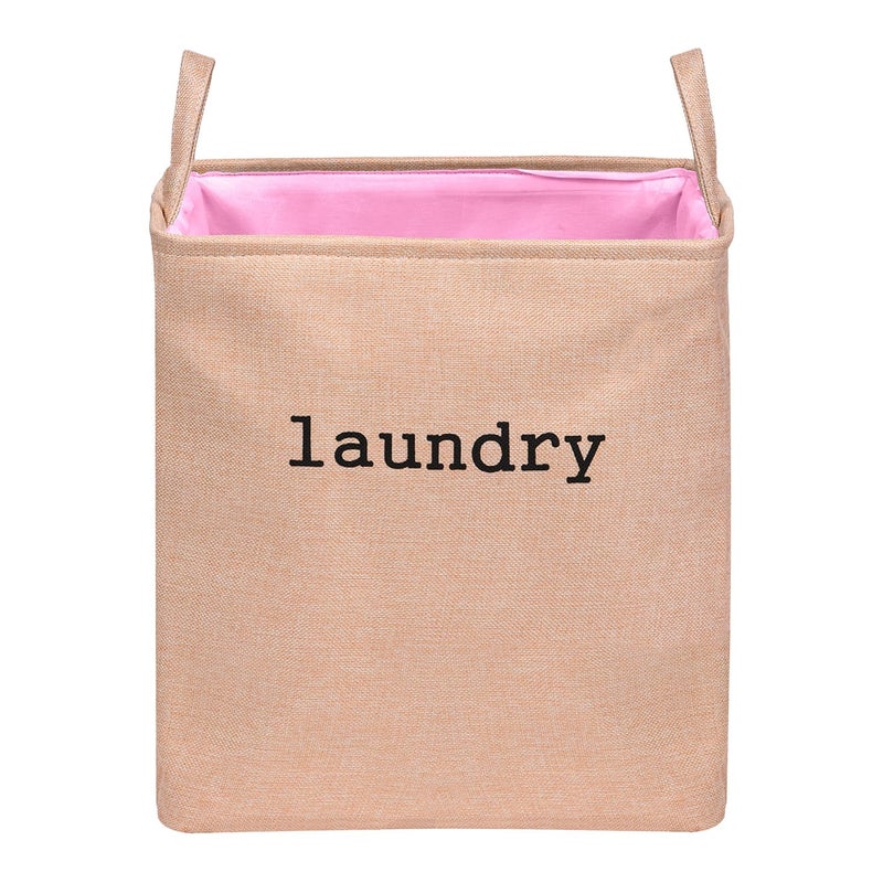 Kuber Industries Laundry Basket | Square Foldable Laundry Basket | Jute Storage Bag with Handles | Clothes Basket for Home | 40 LTR | Pack of 2 | Multicolor - Image 2