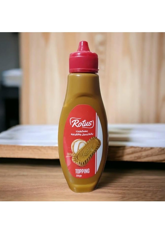 Rotus Caramel and Cinnamon Biscuit Sauce - Dessert Topping & Syrup - 350g - Image 2