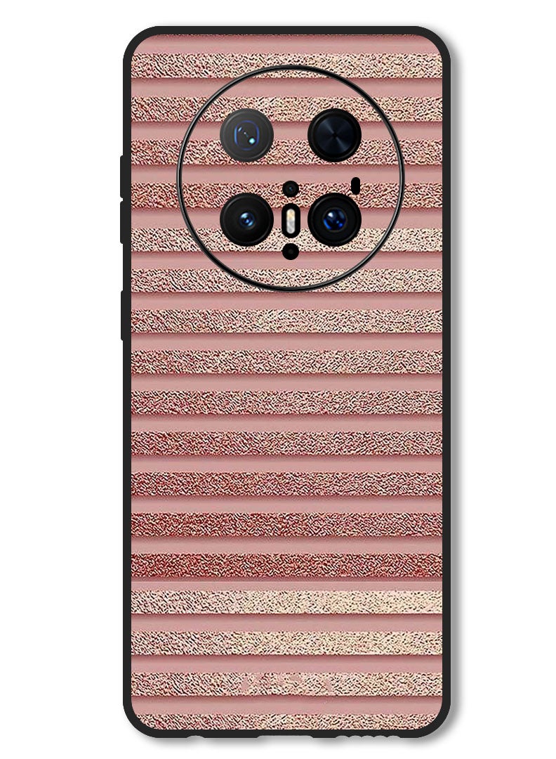 Theodor Case Compatible with Huawei Mate 70 Pro/ 70 Pro + Protection Shockproof Bumper Cover Pink Glitter Strips - Image 1