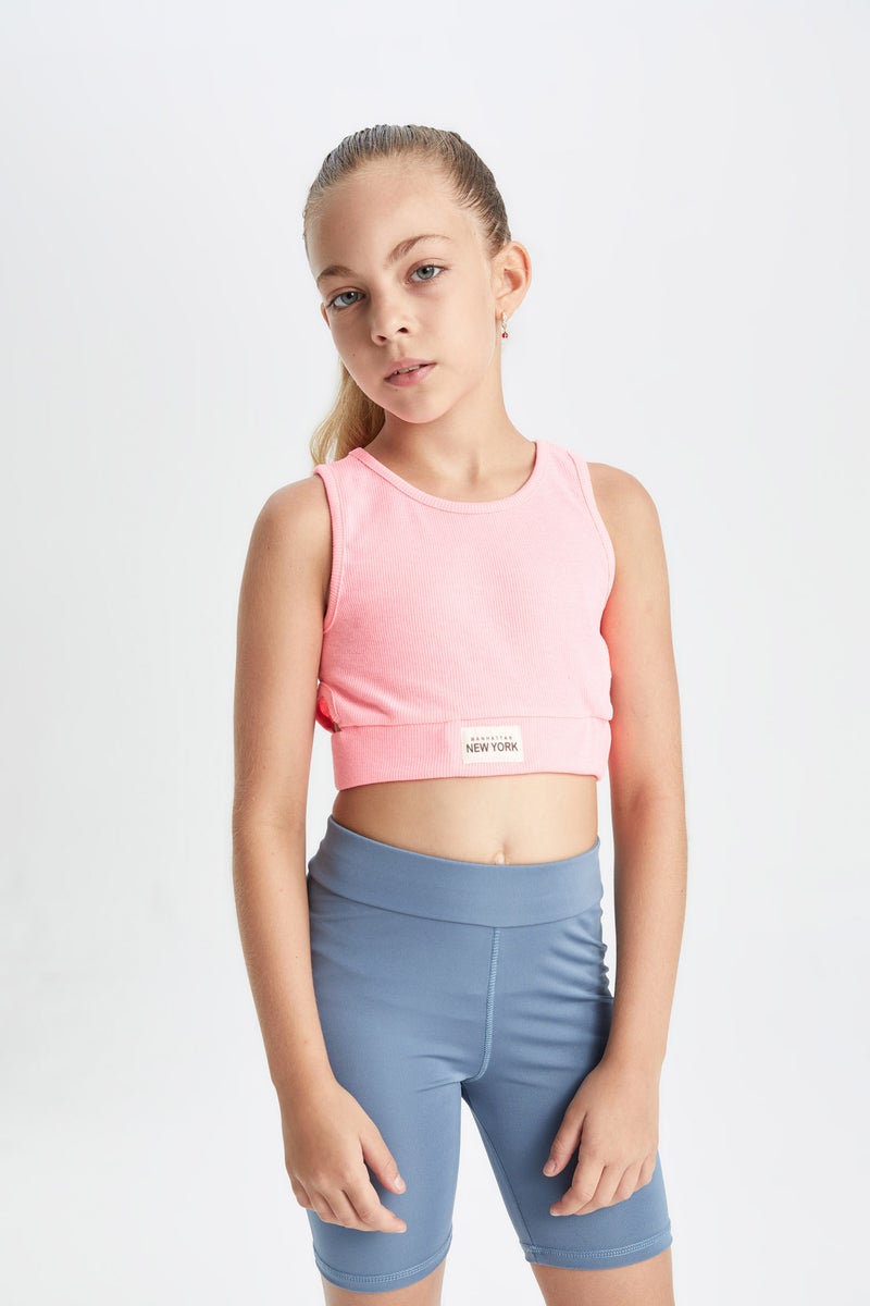DeFacto Girl Crew Neck Crop Top Casual - Image 4