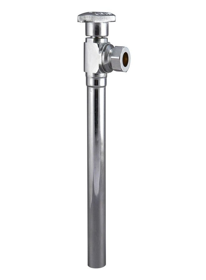 Keeney Brass 1/2-in Copper Sweat x 3/8-in Compression Quarter Turn Angle Valve With 5" Extension - Image 1