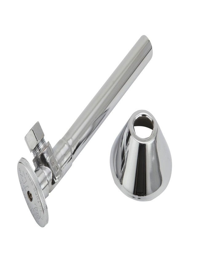 Keeney Brass 1/2-in Copper Sweat x 3/8-in Compression Quarter Turn Angle Valve With 5" Extension - Image 3