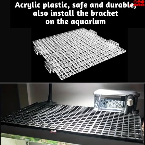 SANSEFERO Premier Plants Acrylic Aquarium Fish Tank Lid Cover Support Clip Clamp for Rimless Aquarium And Glass Top, Plastic Fish Tank Cover, Aquarium Hoods 6 Pieces (Black 3 Pcs Grid Divider & 6 Pieces 10 MM Holder) - Image 3