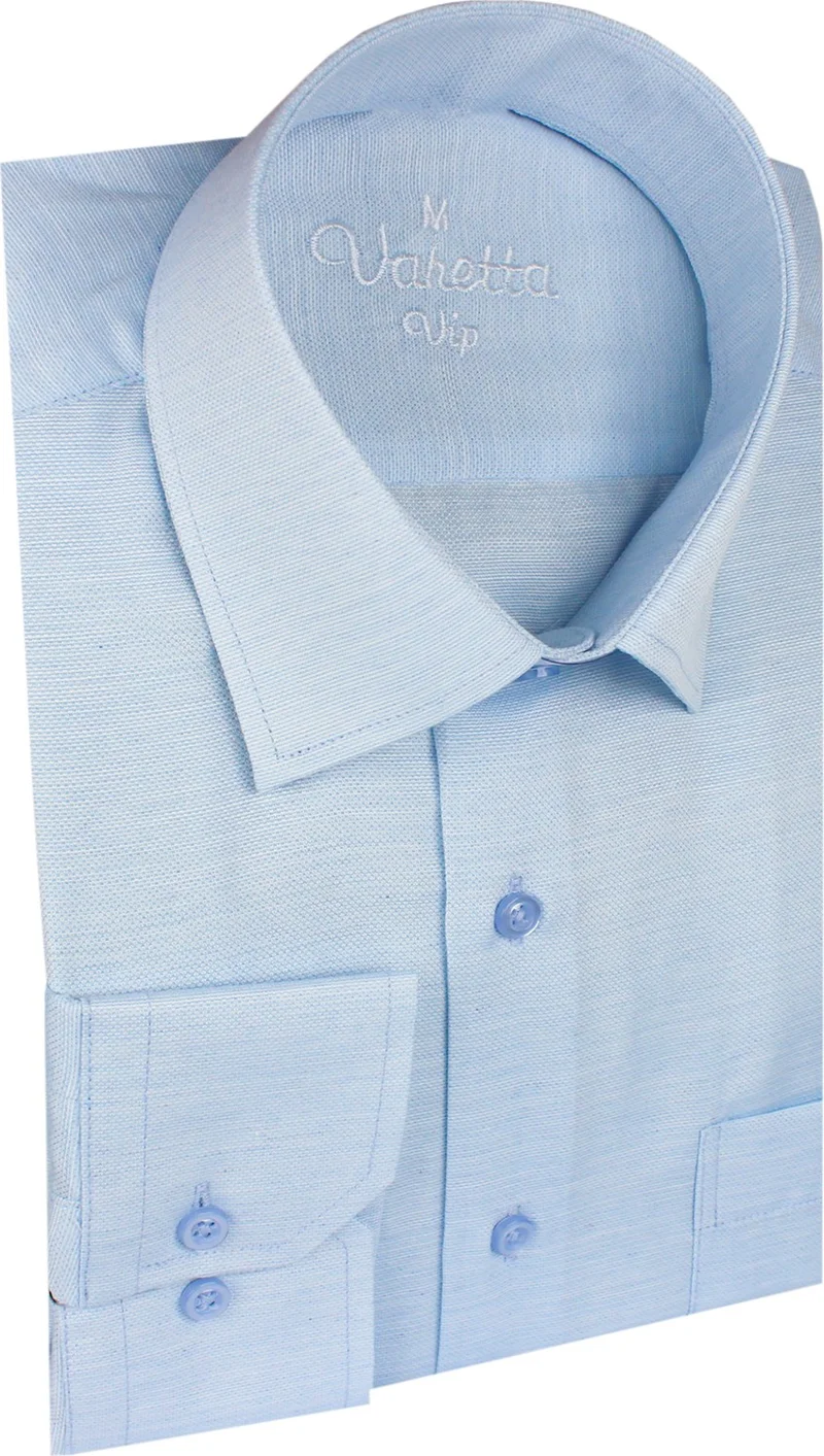 Varetta Classic Cut Plain Oxfort Ice Blue Men's Shirt