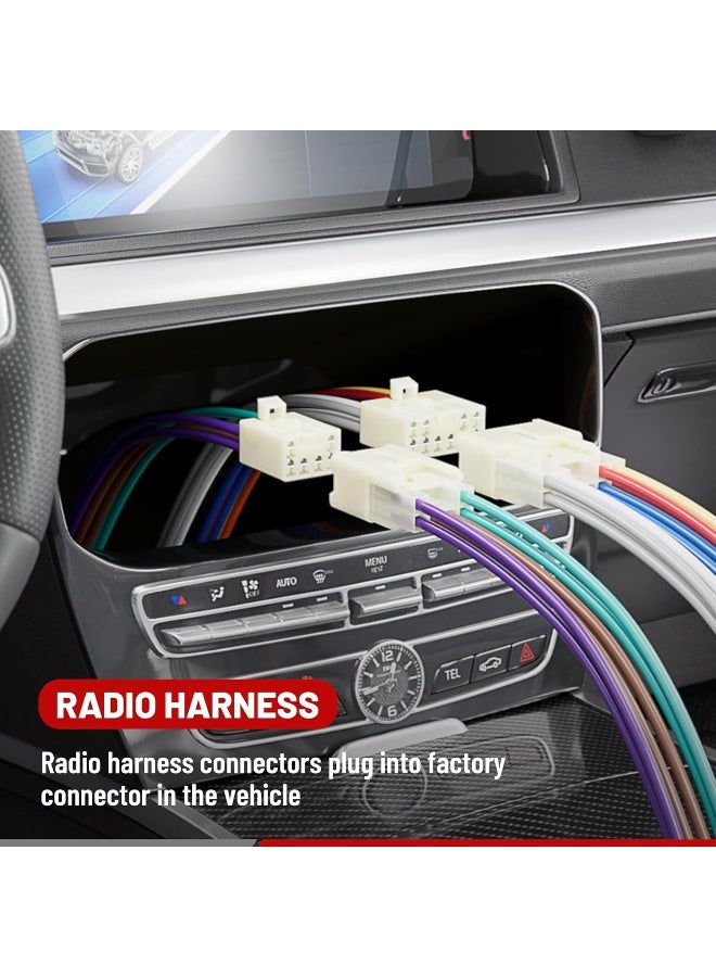 RED WOLF Stereo Harness for 1992-2019 Toyota, 2010-2019 Subaru Aftermarket Radio Wire Harness Female + Male Plug Connector Without JBL System Add Subwoofer Amplifier - Image 5