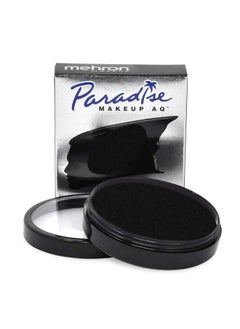 mehron Mehron Makeup Paradise Makeup AQ Pro Size | Stage & Screen, Face & Body Painting, Special FX, Beauty, Cosplay, and Halloween | Water Activated Face Paint & Body Paint 1.4 oz (40 g) (Black)  - Image 1