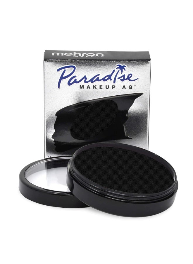 Mehron Makeup Paradise Makeup AQ Pro Size | Stage & Screen Performance, Face & Body Painting, Beauty, Cosplay, and Halloween | Water Activated Face Paint, Body Paint 1.4 oz (40 g) - Black - Image 1