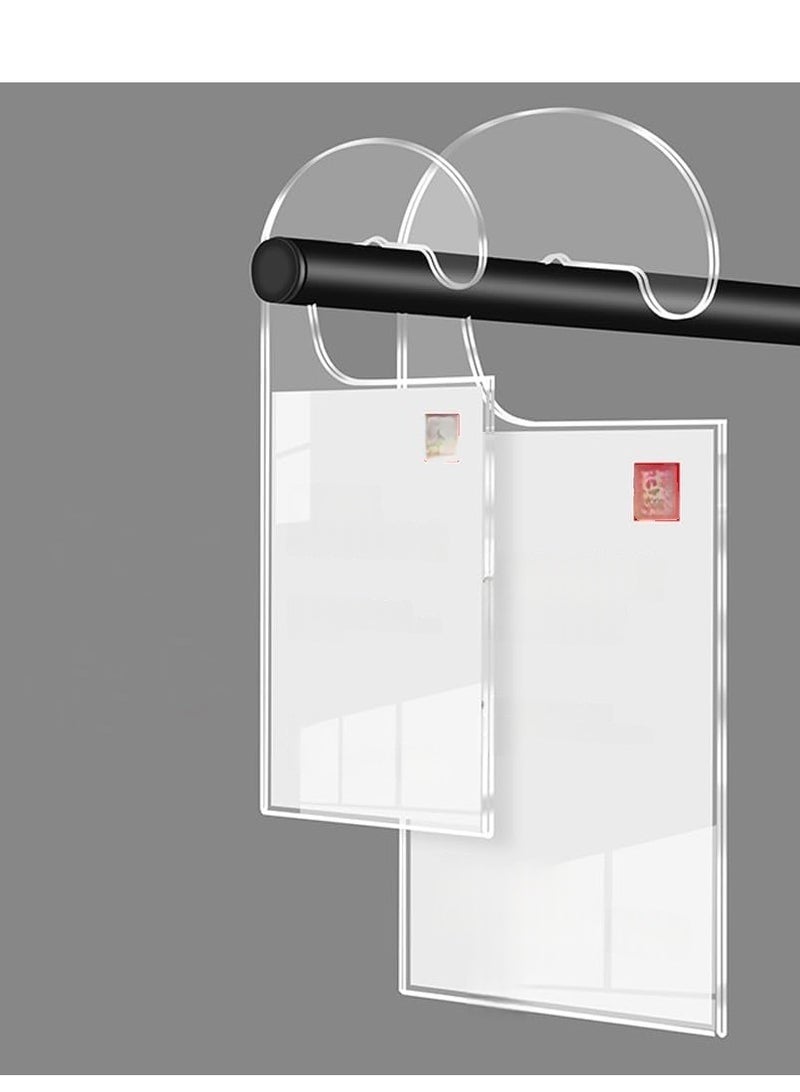 Eckek 2 Pack Label Holder Price Tag Displays Sign Holder Data Card Holder Ads Display Stand for Retail Store Clothing Price Tag - Image 2