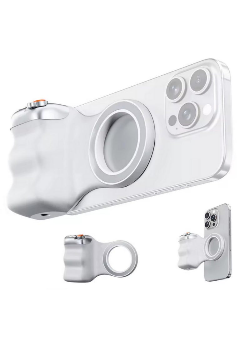 1PCS Fun Shot Magnetic Phone Camera Grip DSLR Style Shutter Handle for iPhone Android Detachable Wireless Shutter Button1/4inch Screw Mount Ergonomic Comfort Holder for Photography Vlogging - Image 1