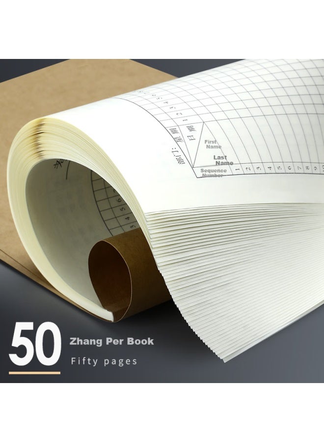 Jiaranheng 5-pack سجل حضور A4 مع 31 يومًا من سجل الحضور لـ 50 ورقة صفحات داخلية للكتابة على الوجهين جدول الورديات سجل حضور العمل ورقة تسجيل الدخول صباحًا ومساءً - Image 2