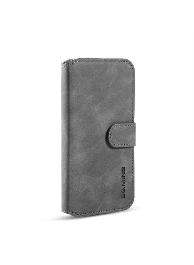NIBEMINENT Protective Flip Case Cover With Card Slot For Apple iPhone 11 Pro Max Grey  - Image 1