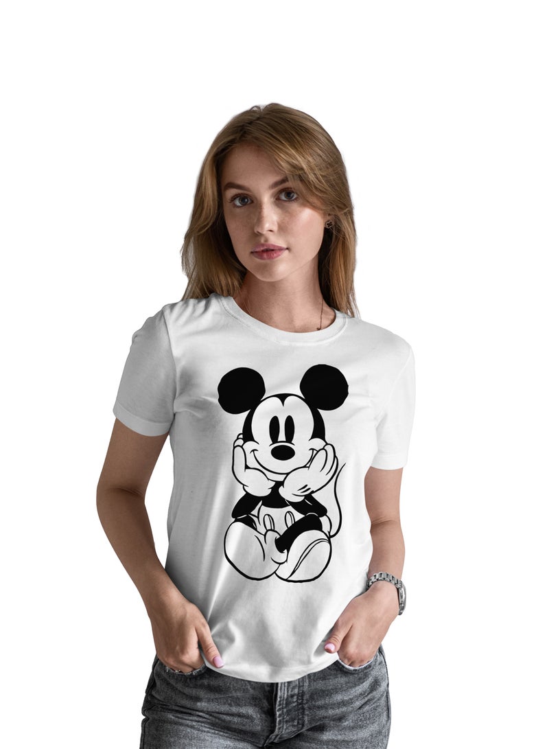Fashion World Cotton T-shirt Printed with High-quality Cartoon Mickey Mouse - Image 1