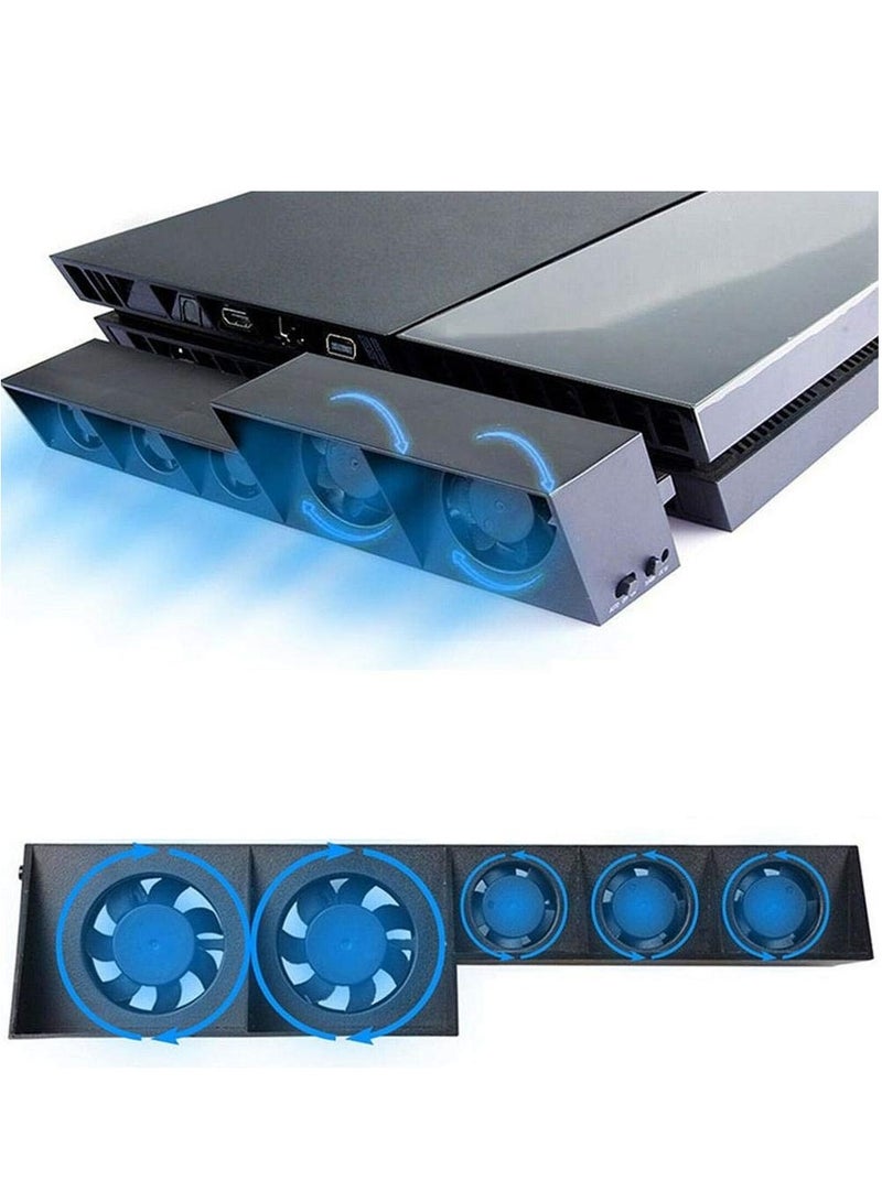 USB Cooling Fan 5 Cooler External Turbo Temperature Control Compatible with Sony Playstation 4 PS4 Gaming Console  - Image 1