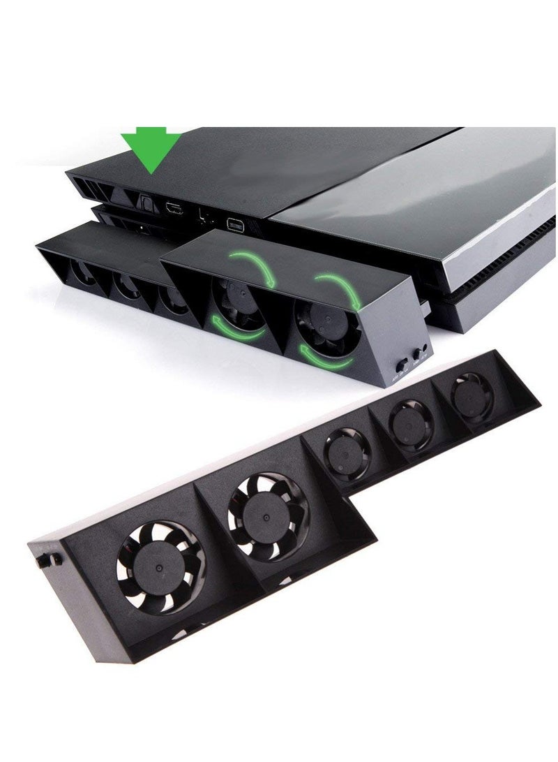 USB Cooling Fan 5 Cooler External Turbo Temperature Control Compatible with Sony Playstation 4 PS4 Gaming Console  - Image 4