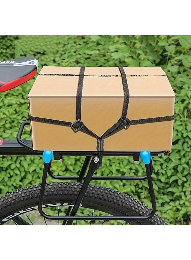 Black Motorcycle Elastic Strap 4 in 1 Hook 1 5x Stretch Helmet Luggage Fixing Rope - Image 5