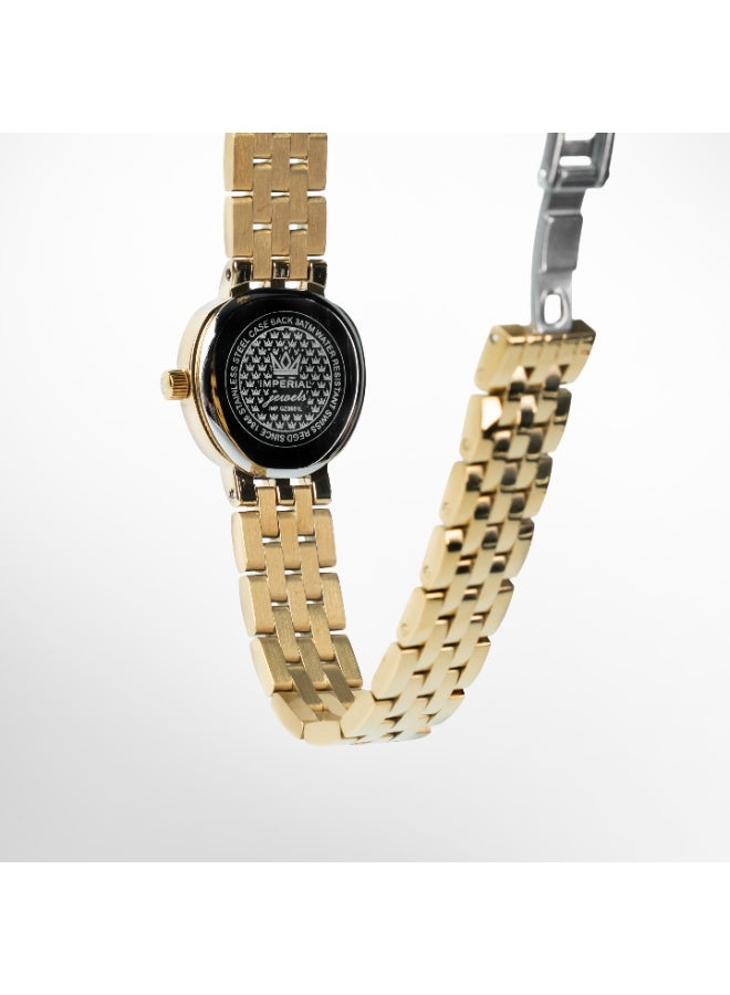 IMPERIAL Women's Watch - IP Gold with Green Dial, 23x20mm Rectangular Case, Y120 Quartz (IMP.GZ8691L8870) - Image 3