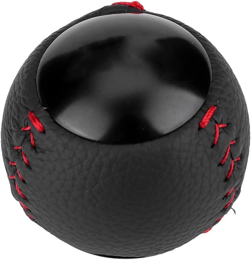 Shift Knob Leather with M10 x 1.5 Thread, Black Aluminum Shifter Lever for CRZ Type R - Lightweight Design, Easy Installation, Enhanced Driving Comfort (6th gear) - Image 1