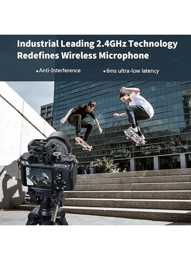 Saramonic Blink900 B2 2.4GHz Dual-Channel Wireless Microphone System Real-time Monitoring for DSLR Cameras, Camcorders, iPhone, Android Smartphones, and Tablets for TikTok YouTube Vlogging Interview - Image 5