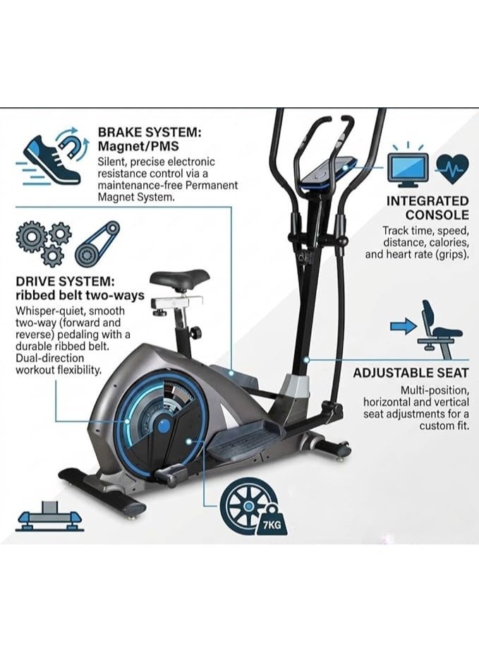 Marshal Fitness Elliptical Bike with Seat | MF-300EA - Image 2