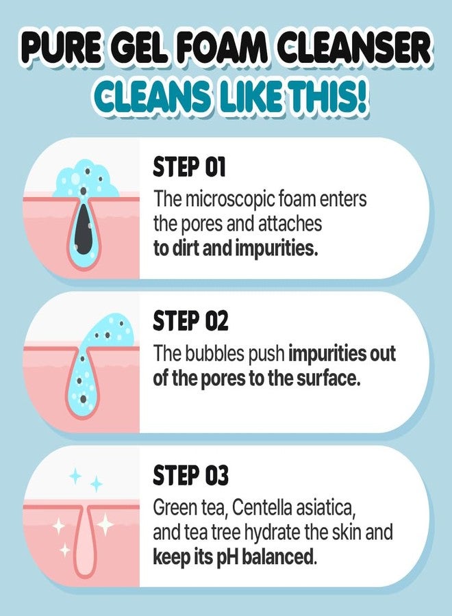 EUNYUL Daily Care Pure Gel Foam Cleanser 17.3 fl. Oz. pH 5.5 Gel with Pump type Large Size Face Wash - Image 5