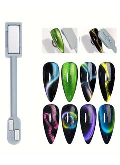 Rozino 12pcs Cat Eye Nail Art Magnet Set with Floral & Lightning Patterns - Includes Dotting Tools, Gradient Brush, and Stencils for Stunning Manicures, Nail Art Supplies  - Image 4