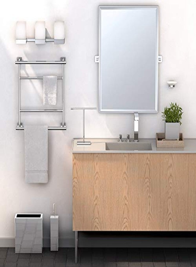 Gatco 1444C, Modern Rectangle Base Freestanding Countertop Towel Holder, Chrome / 10.50"W x 11.13"H T-Shape Style Countertop Hand Towel Holder for Bathroom, Kitchen/ Fingertip Towel Rack - Image 4