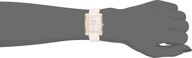Anne Klein Women's Ceramic Bracelet Watch - Light Pink/Rose Gold - Image 3