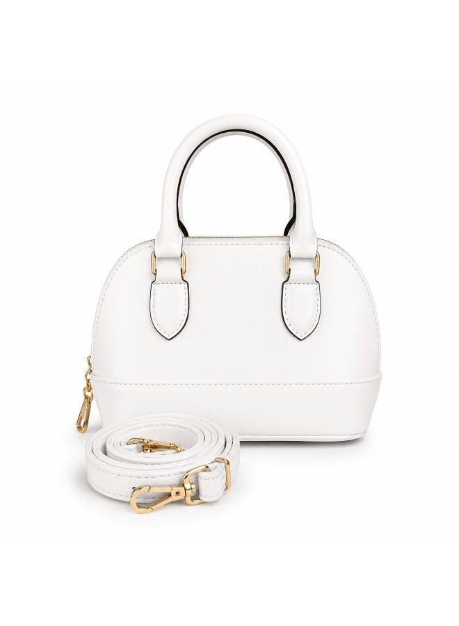 Elegant Women's Top Handle Handbag with Adjustable & Detachable Shoulder Strap - Image 2