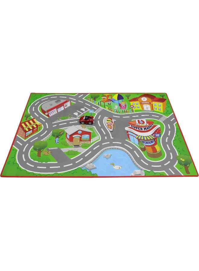 BB Junior City Playmat with 1pc LaFerrari Toy Car - Image 2