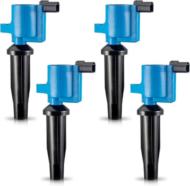 ENA Set of 4 Blue Ignition Coil Pack for Ford, Mazda, and Mercury Vehicles - Image 1