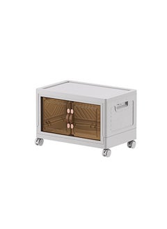 NKX Single Layer Multi-Functional Foldable Storage Cabinet with Doors and Wheels (34L)  - Image 1