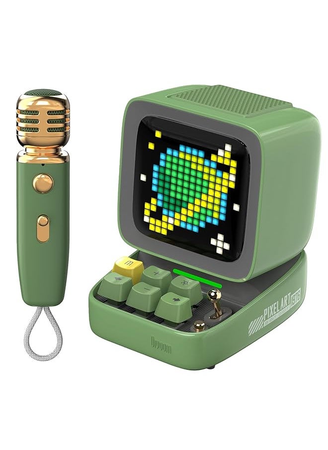 Divoom Ditoomic Bluetooth Speaker Microphone Karaoke Function Green  - Image 1