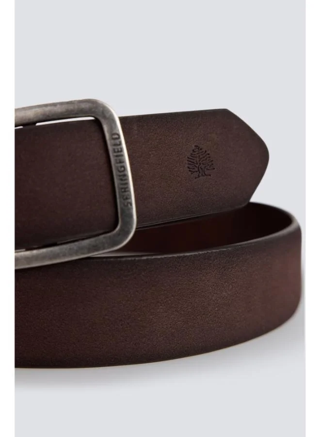 Springfield  Reversible faux leather belt for Men | Best Price UAE