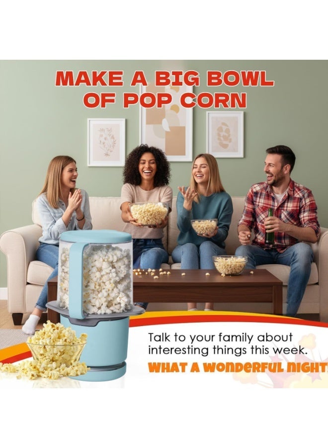 NIUB Popcorn Popper Maker, 3-5Min Fast Making Popcorn Machine, 98% High Popping Rate, Hot Air Popcorn Machine with Built-In Serving Bowl, Healthy & No Oil,  for Kids/Party /Family Movie Night - Image 5