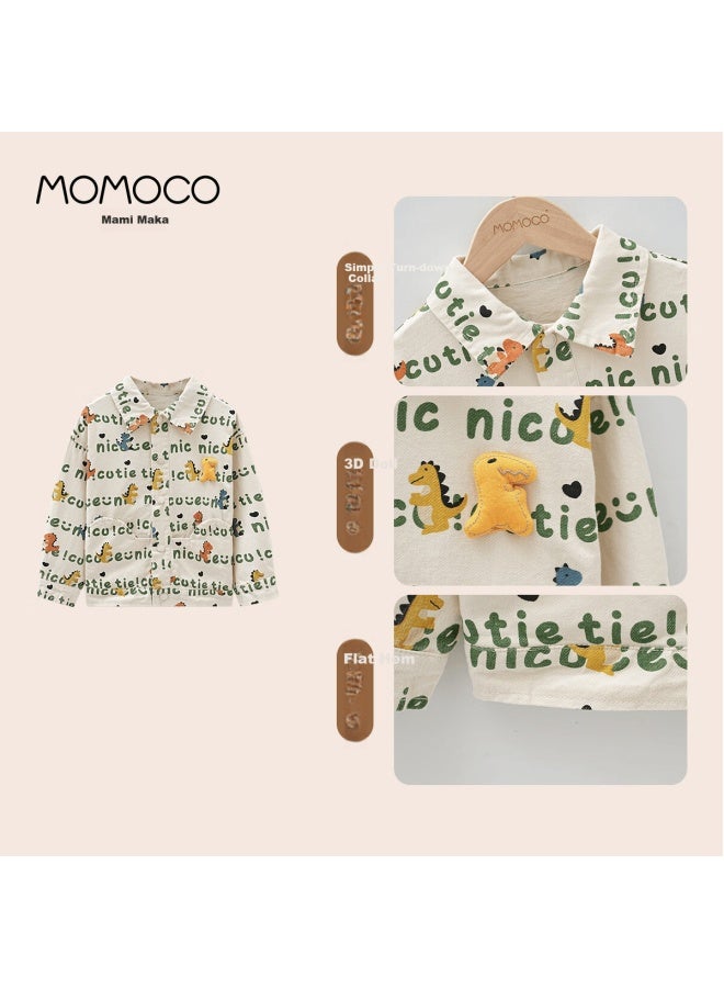 Momoco Boys Autumn Jacket  New Trendy Stylish Coat Green Size 105 - Image 2