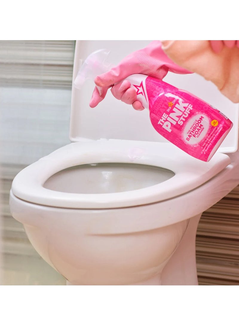 Stardrops Pink Stuff Miracle Bathroom Foam Cleaner Spray, Non Drip Formulation removes & Prevents Limescales and gives Streak Free Shine  850ML  - Image 4