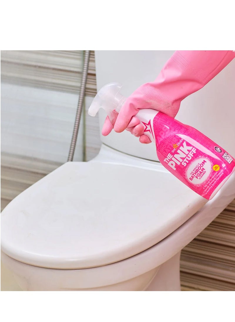 Stardrops Pink Stuff Miracle Bathroom Foam Cleaner Spray, Non Drip Formulation removes & Prevents Limescales and gives Streak Free Shine  850ML  - Image 5