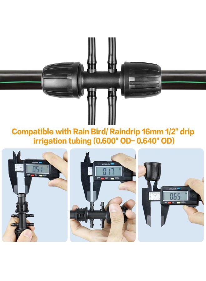 Gardrip 1/2 Inch Drip Irrigation Valve: 1/2 in. In-line Shut Off Valves for 1/2 Inch Drip Irrigation Tubing (1/2" ID x 0.640" OD) Barbed Cut Off Switch Valve for Garden Irrigation System (8 Pack) - Image 4