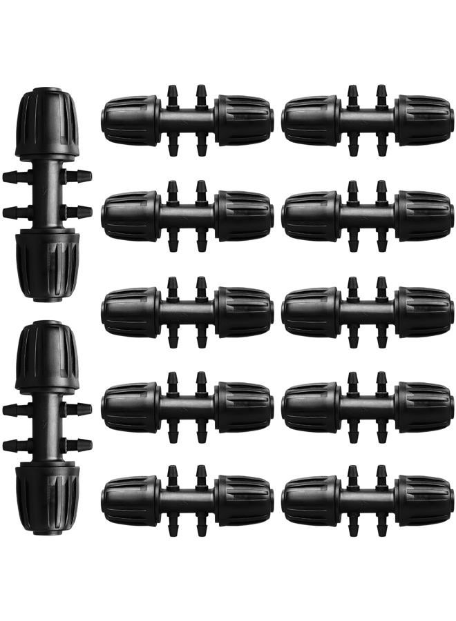 Gardrip 1/2 Inch Drip Irrigation Valve: 1/2 in. In-line Shut Off Valves for 1/2 Inch Drip Irrigation Tubing (1/2" ID x 0.640" OD) Barbed Cut Off Switch Valve for Garden Irrigation System (8 Pack) - Image 1