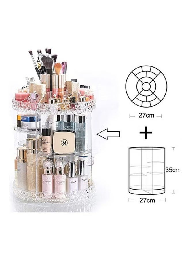 Generic - 360 Degree Rotating Adjustable Cosmetic Storage Display Case With 8 Layers Clear - Image 1