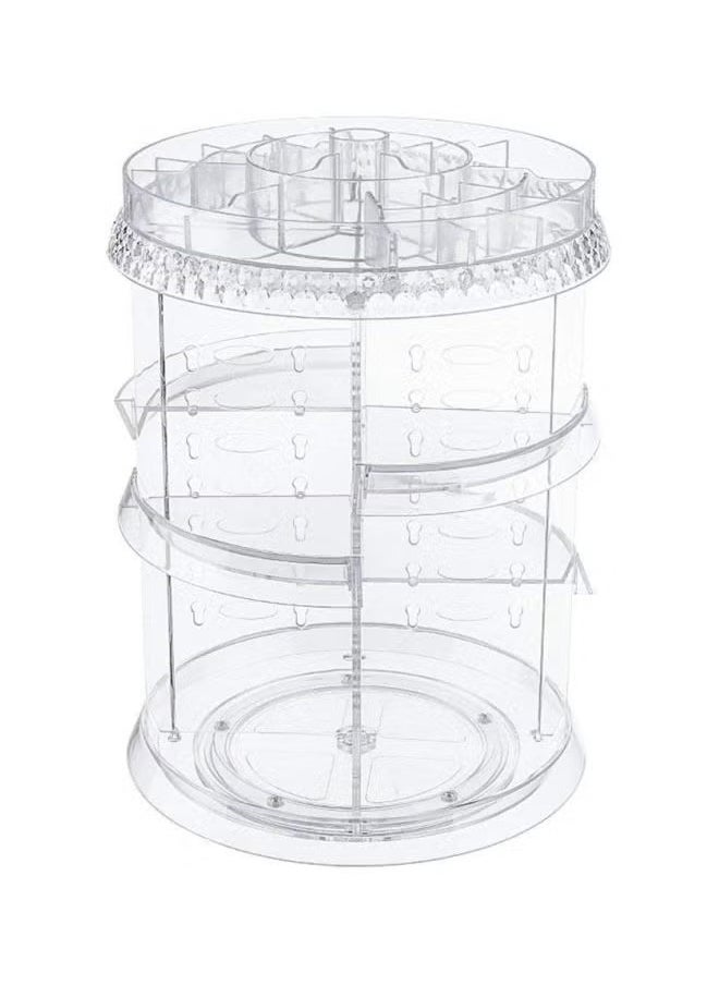 Generic - 360 Degree Rotating Adjustable Cosmetic Storage Display Case With 8 Layers Clear - Image 1