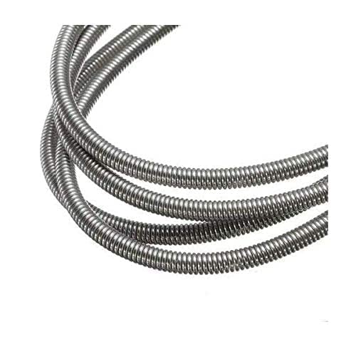 advancedestore 1m Window Net Caravan Steel Curtain Wire Spring Cord Cable Kit with Hooks and Eyes Silver 1m (Pack of 6(FLX) - Image 2