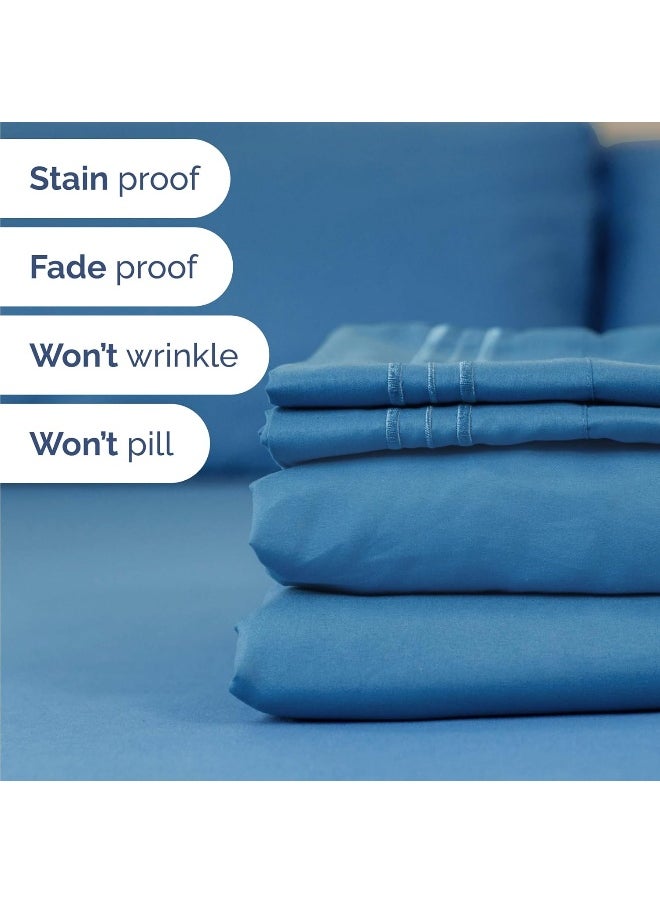 CGK Unlimited - Twin Sheet Set - Breathable & Cooling - College Dorm Room Bed Sheets - Hotel Luxury Bed Sheets - Extra Soft Sheets - Deep Pockets - Easy Fit - 3 Piece Set - Bed Sheets - Twin - Twin Mattress Sheets - Image 1