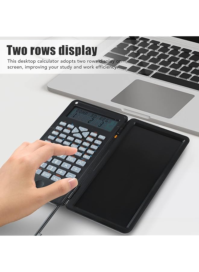 erorex Scientific Calculator With Lcd Writing Tablet 240 Functions Maths Calculator Two Rows Display Student Handheld Scientific For Office School - Image 4