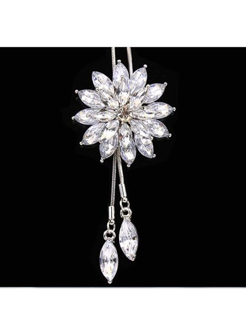 Lotus Flower Pendant Long Necklace Women Sweater Chain Personality Adjustable Elegant Accessories Suitable For Gathering Party  - Image 3