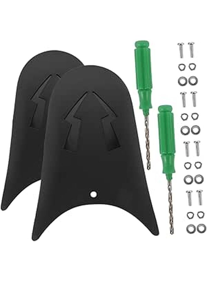 2pcs Motorcycle Front Gravel Bike Mudguard Splash Guard Installation Accessories Modification Kit Black - Image 1