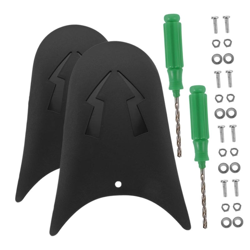 2pcs Motorcycle Front Gravel Bike Mudguard Splash Guard Installation Accessories Modification Kit Black - Image 2